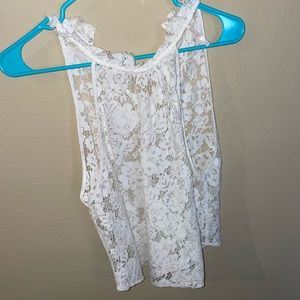 Free people white laced top
